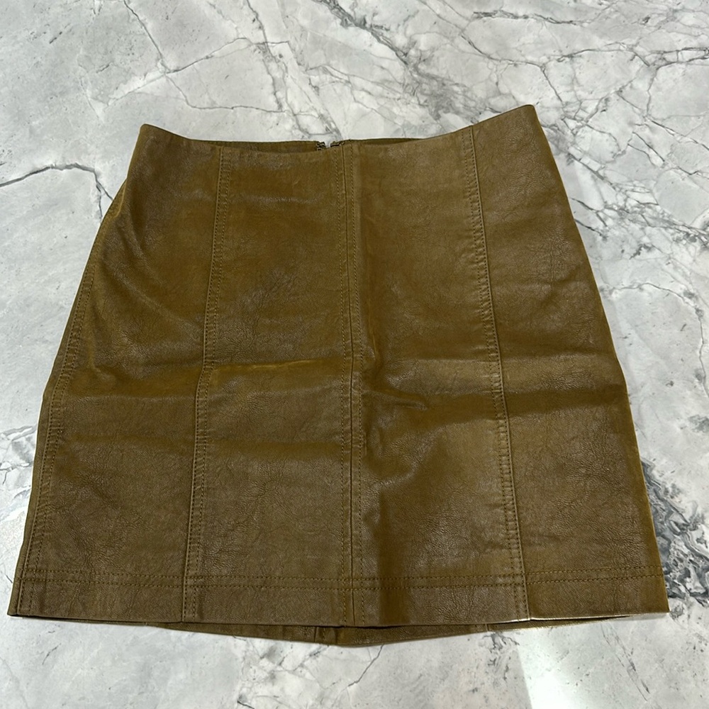 FREE PEOPLE FAUX LEATHER SKIRT